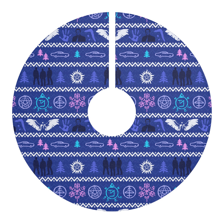Supernatural Ugly Christmas Sweater Tree Skirt - Fandom-Made