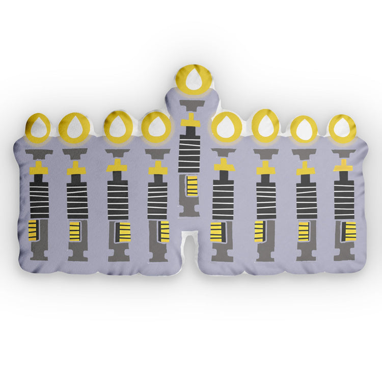 Lightsabers Menorah-Shaped Pillow