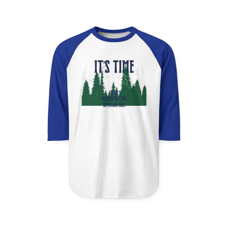 It's Time 3/4 Raglan Shirt - Fandom-Made