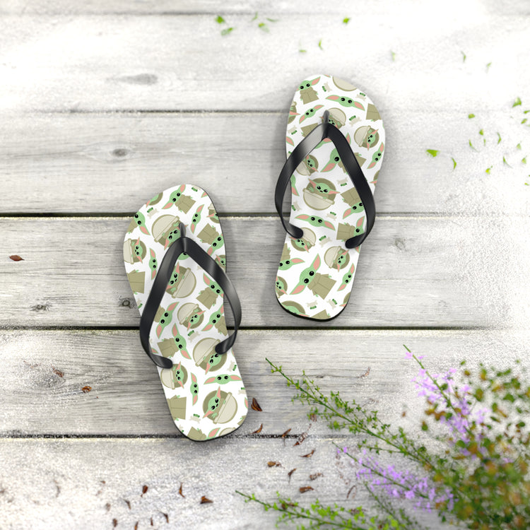 Grogu All-Over Print Flip Flops - Fandom-Made
