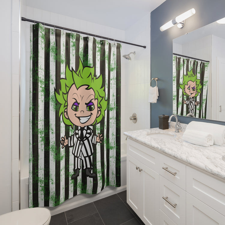 Beetlejuice All-Over Print Shower Curtains - Fandom-Made