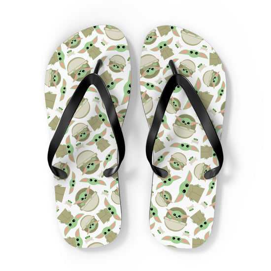 Grogu All-Over Print Flip Flops - Fandom-Made