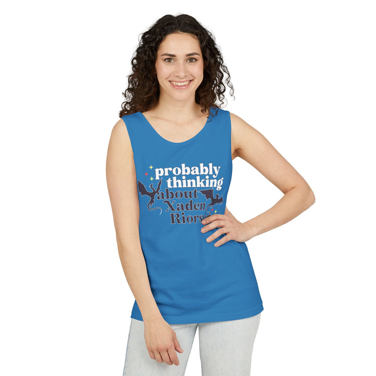 Thinking of Xaden Riorson Tank Top - Fandom-Made