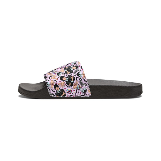 Wednesday Addams All-Over Print Youth Slides - Fandom-Made