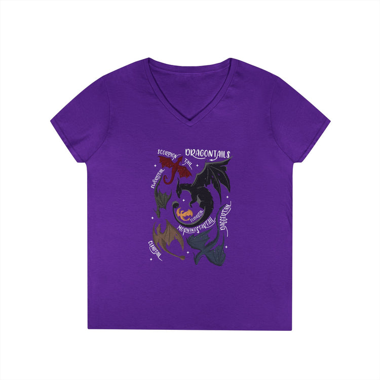 Dragontails V-Neck Tee - Fandom-Made