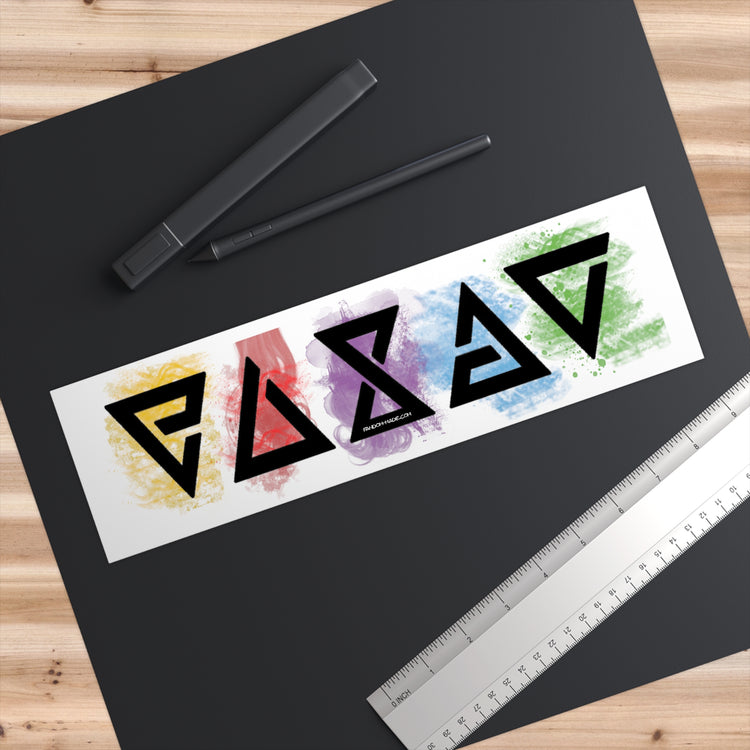 The Witcher Symbols Colored Bumper Stickers - Fandom-Made