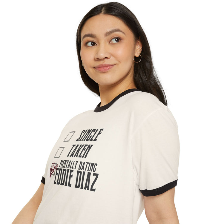 Mentally Dating Eddie Diaz Ringer T-Shirt - Fandom-Made