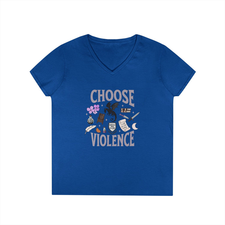 Choose Violence V-Neck Tee - Fandom-Made
