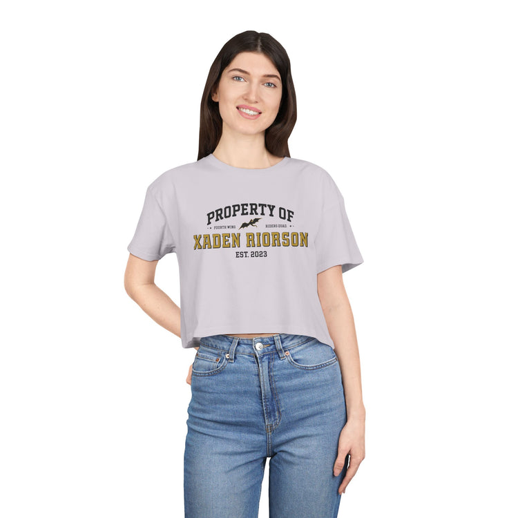 Property Of Xaden Riorson Crop Top - Fandom-Made