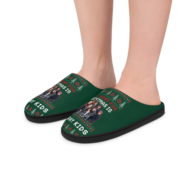 Stray Kids Christmas Women's Slippers - Fandom-Made