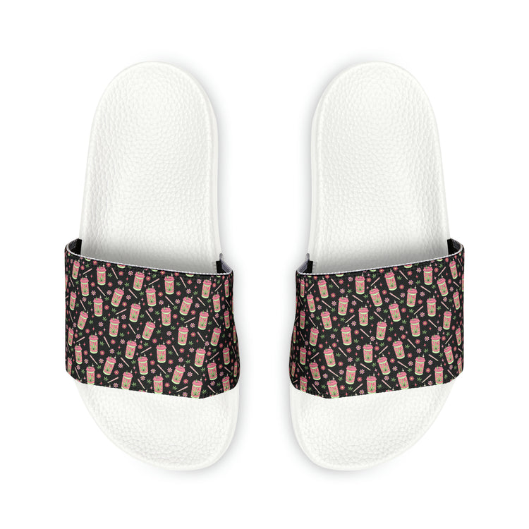 Highly Caffeinated All Over Print Women's Slides - Fandom-Made