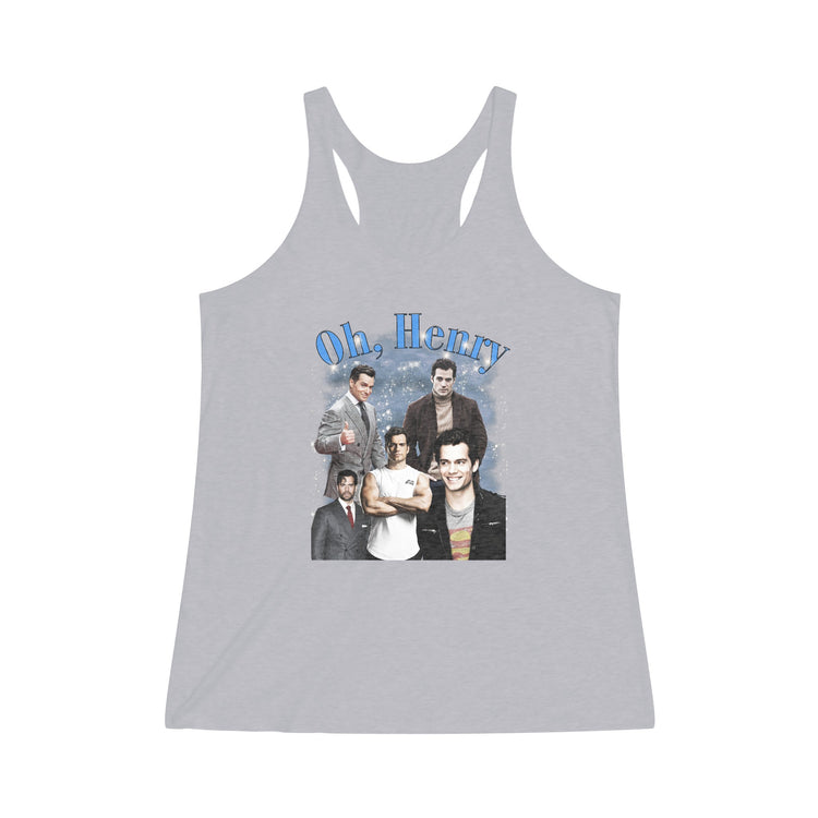 Oh Henry Tri-Blend Racerback Tank - Fandom-Made