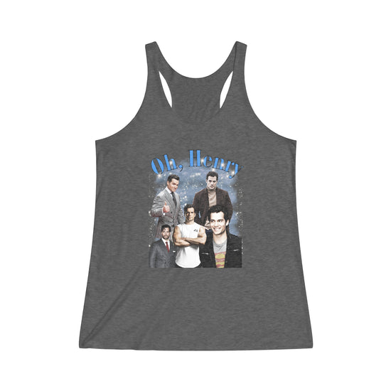 Oh Henry Tri-Blend Racerback Tank - Fandom-Made