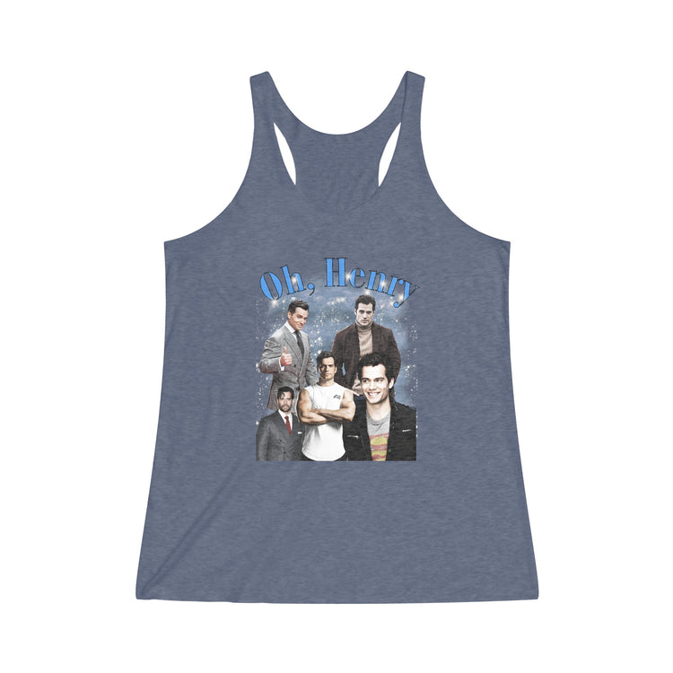 Oh Henry Tri-Blend Racerback Tank - Fandom-Made
