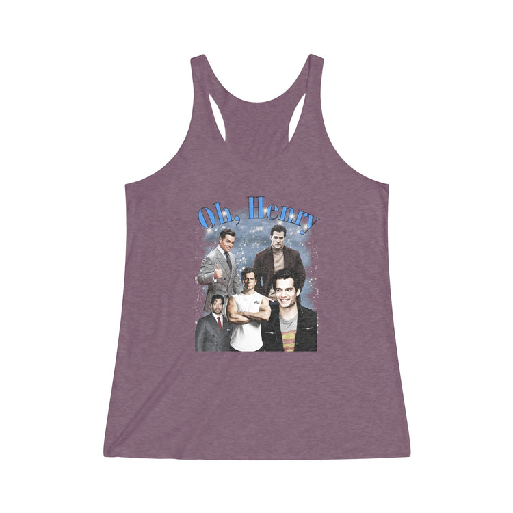 Oh Henry Tri-Blend Racerback Tank - Fandom-Made