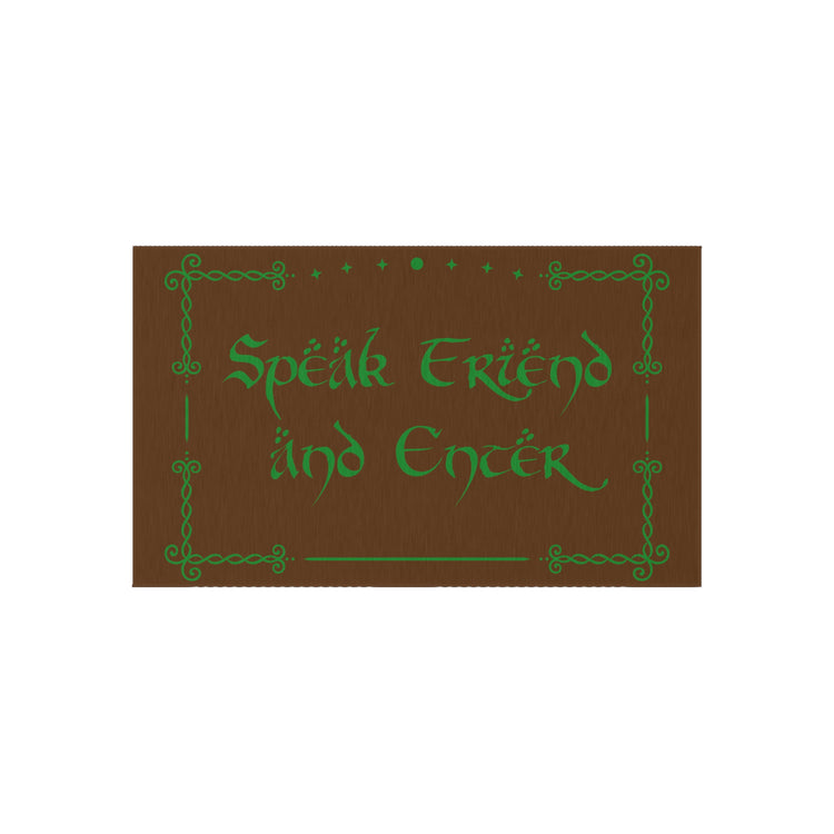 Speak Friend And Enter Outdoor Rug - Fandom-Made