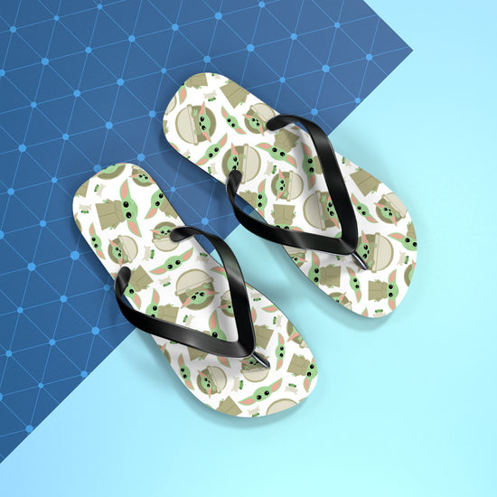 Grogu All-Over Print Flip Flops - Fandom-Made