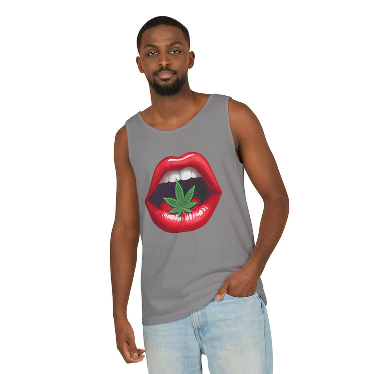 Weed My Lips Tank Top - Fandom-Made