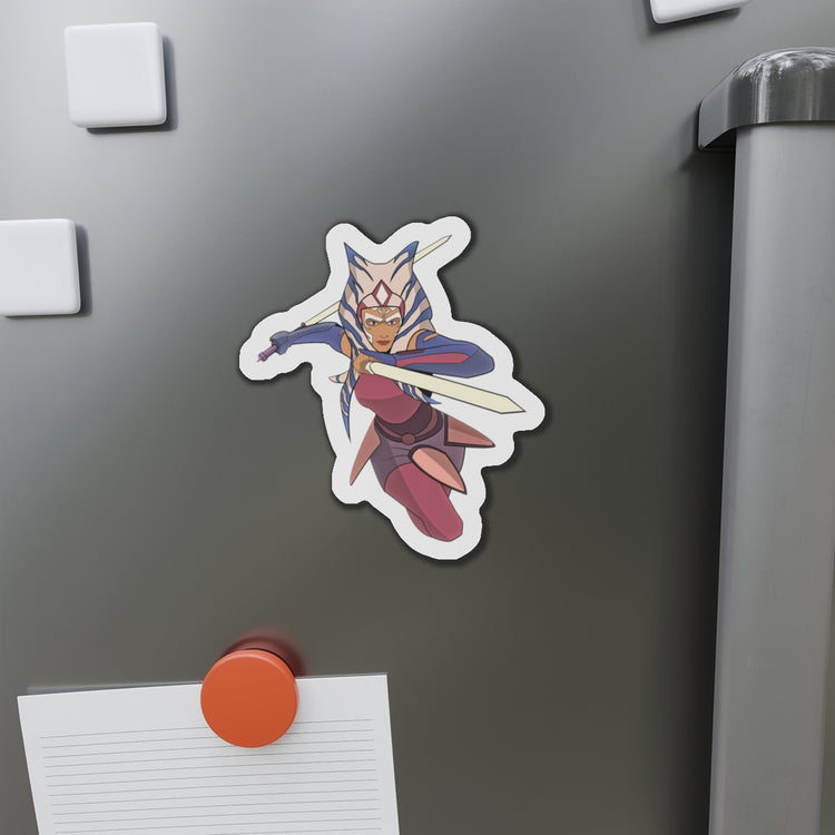 Ahsoka Leaping Die-Cut Magnet - Fandom-Made
