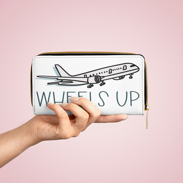 Wheels Up Zipper Wallet - Fandom-Made