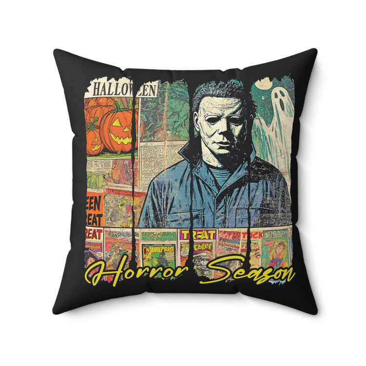Horror Season Faux Suede Square Pillow
