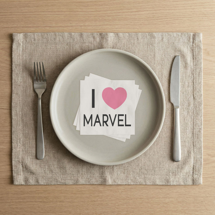 I Love Marvel Napkins - Fandom-Made