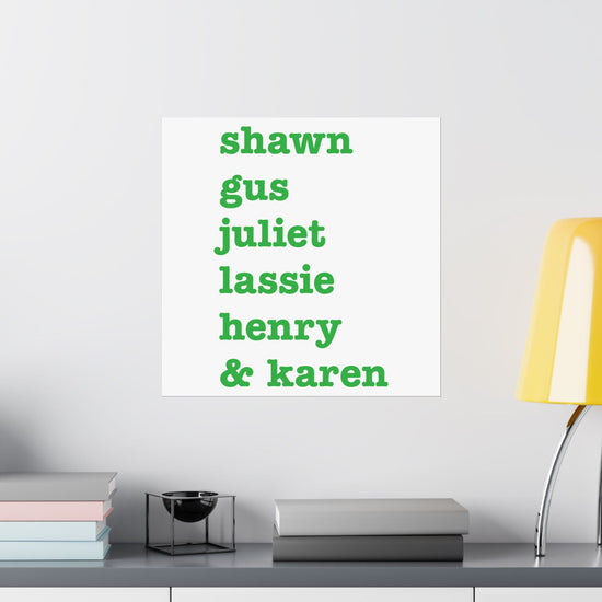 Psych Names Poster - Fandom-Made