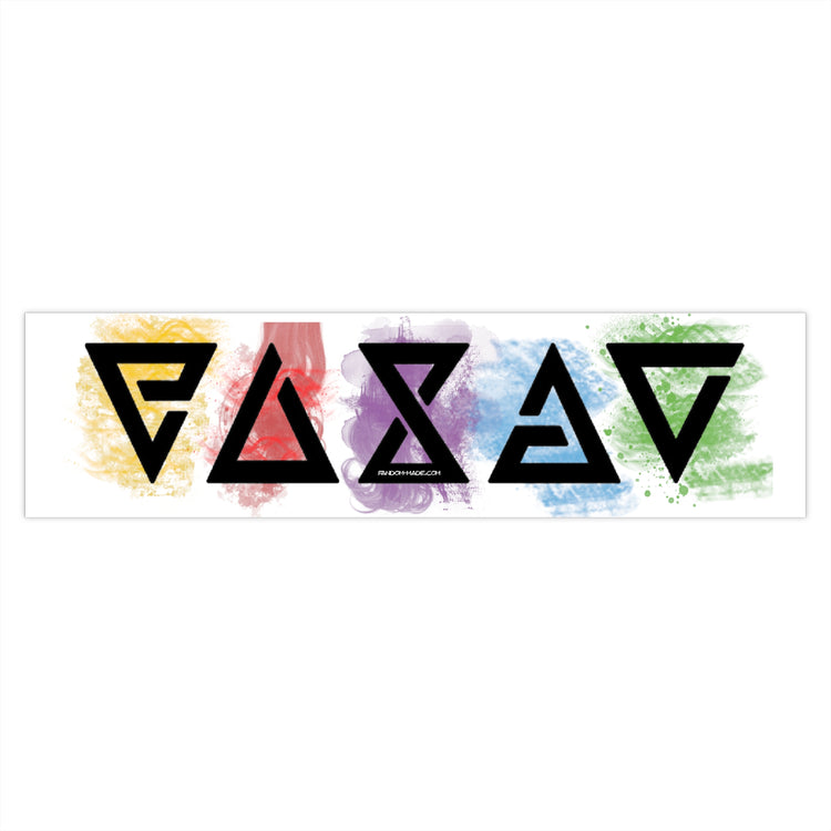 The Witcher Symbols Colored Bumper Stickers - Fandom-Made