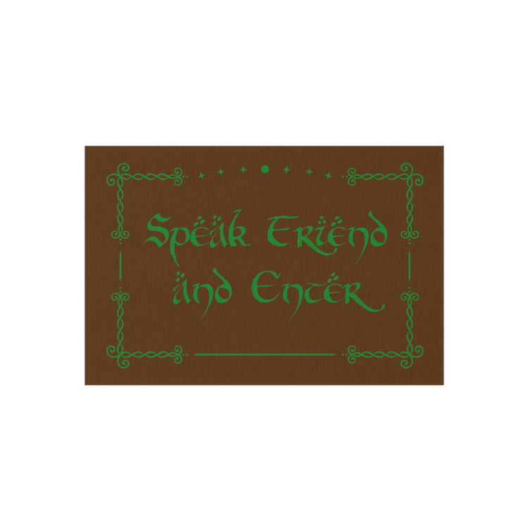 Speak Friend And Enter Outdoor Rug - Fandom-Made
