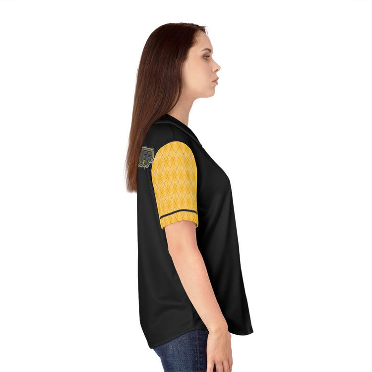Hufflepuff Embroidery Design Women's Baseball Jersey - Fandom-Made