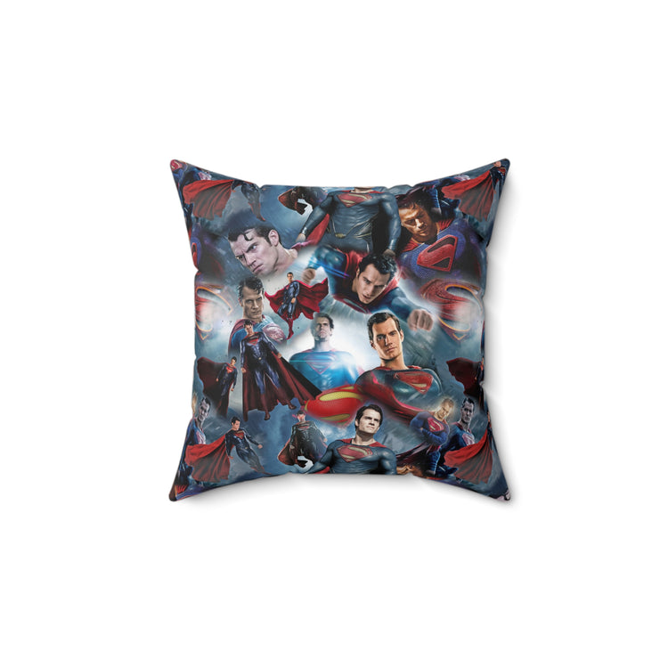 Superman Collage Square Pillow - Fandom-Made