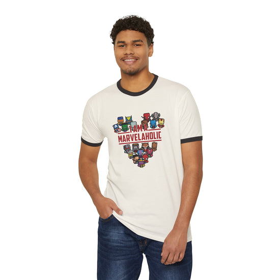 Marvelaholic Ringer T-Shirt - Fandom-Made