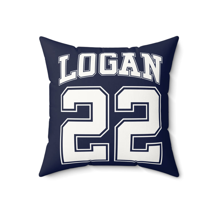 Logan U Faux Suede Square Pillow