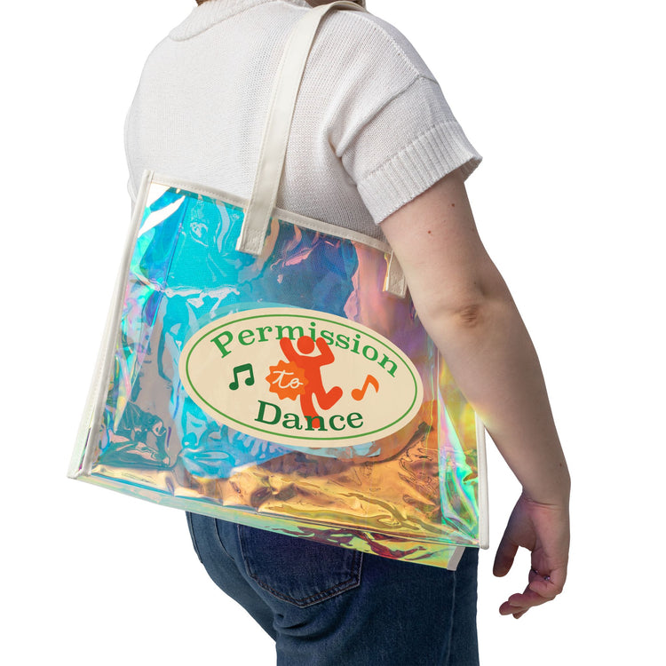 Permission To Dance Holographic Tote Bag