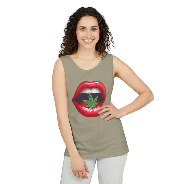 Weed My Lips Tank Top - Fandom-Made