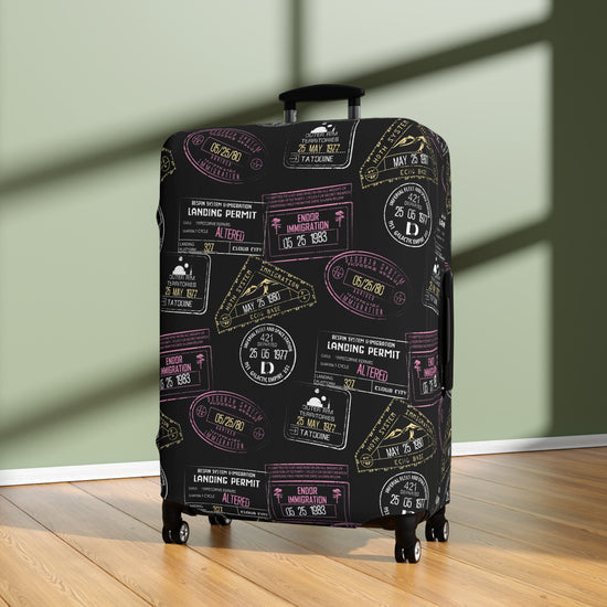 Galaxy Passport Stamps Luggage Cover - Fandom-Made