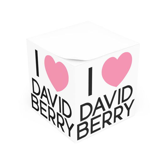 I Love David Berry Note Cube - Fandom-Made