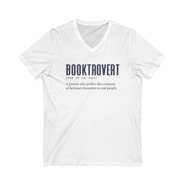Booktrovert V-Neck Tee - Fandom-Made