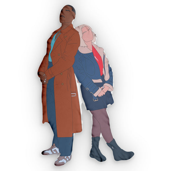 The Doctor & Ruby Sunday-Shaped Pillow - Fandom-Made