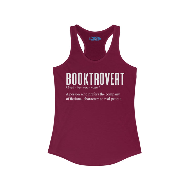 Booktrovert Women's Racerback Tank - Fandom-Made