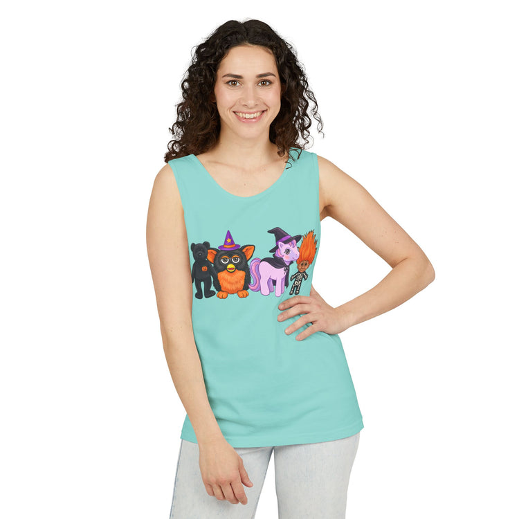 Halloween Nostalgia Unisex Garment-Dyed Tank Top