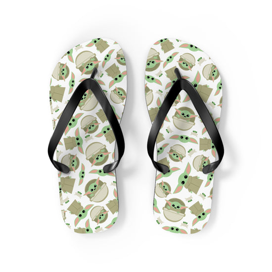 Grogu All-Over Print Flip Flops - Fandom-Made