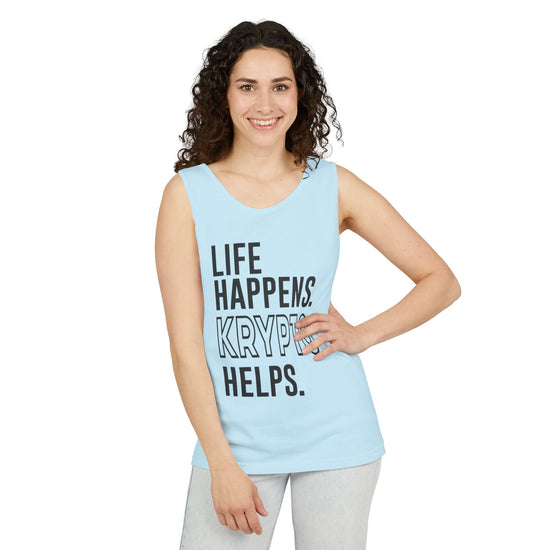 Life Happens Krypto Helps Tank Top - Fandom-Made