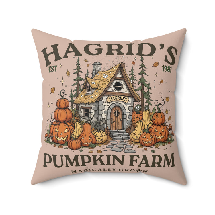Hagrid's Pumpkins Square Pillow - Fandom-Made