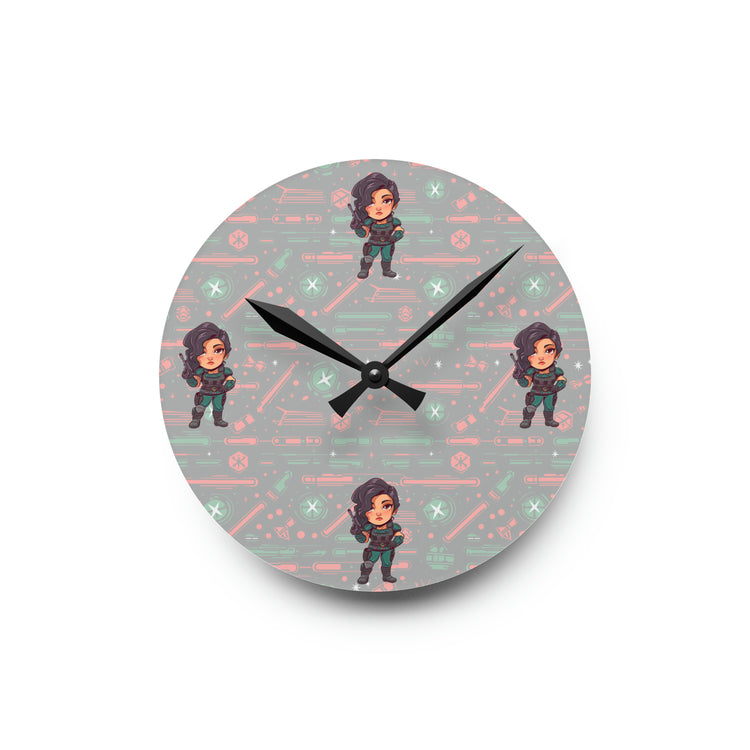 Cara Dune Acrylic Wall Clock - Fandom-Made