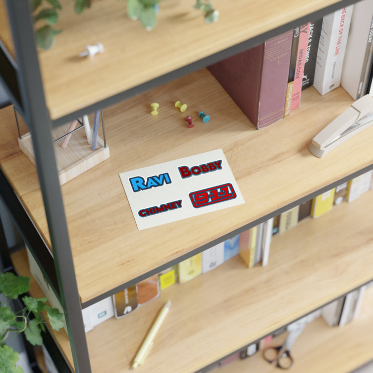 9-1-1 Names Set 2 Sticker Sheet - Fandom-Made