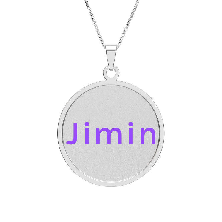 Jimin Round Photo Pendant