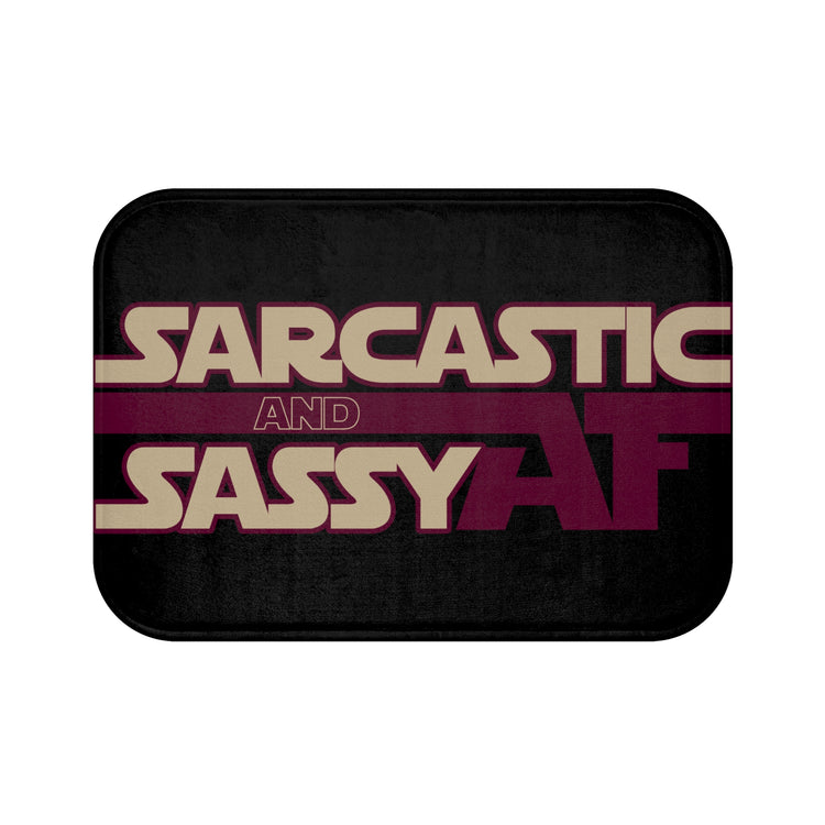 Sarcastic Sassy AF Bath Mat - Fandom-Made