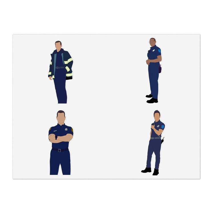 9-1-1 Sticker Sheet - Fandom-Made