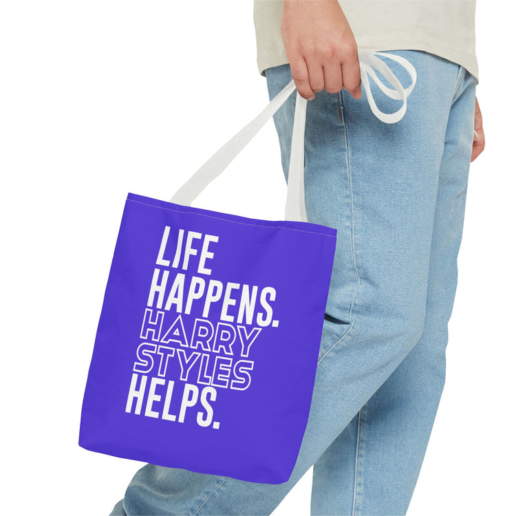 Life Happens Harry Styles Helps Tote Bag